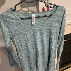 Lularoe women's Lynnae long sleeve tshirt, blue, xs